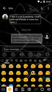 اسکرین شات برنامه SMS Messages MarbleBlack Theme 4