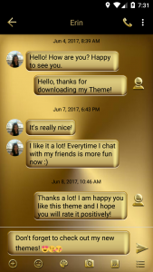 اسکرین شات برنامه SMS Messages Metal Solid Gold 2