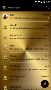 اسکرین شات برنامه SMS Messages Metal Solid Gold 3