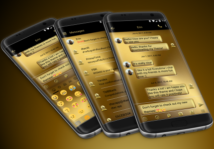 اسکرین شات برنامه SMS Messages Metal Solid Gold 1