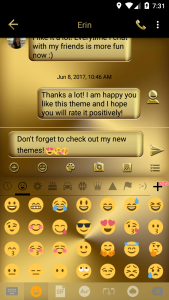 اسکرین شات برنامه SMS Messages Metal Solid Gold 4