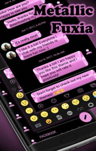 اسکرین شات برنامه SMS Messages Metallic Pink 7