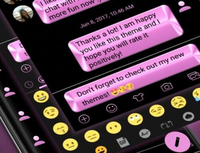 اسکرین شات برنامه SMS Messages Metallic Pink 8