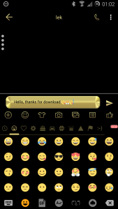 اسکرین شات برنامه SMS Messages Metallic Gold 4
