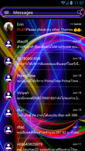 اسکرین شات برنامه SMS Messages Neon Multi Theme 3