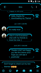 اسکرین شات برنامه SMS Messages Neon Led Blue 2