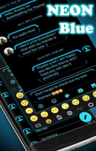 اسکرین شات برنامه SMS Messages Neon Led Blue 5