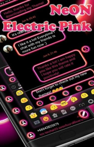 اسکرین شات برنامه SMS Messages Retro Pink Theme 6