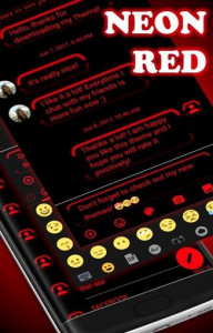 اسکرین شات برنامه SMS Messages NeonLed Red Theme 5