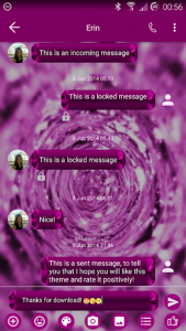 اسکرین شات برنامه SMS Messages Shading Pink 2