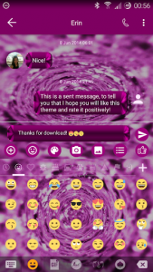 اسکرین شات برنامه SMS Messages Shading Pink 3