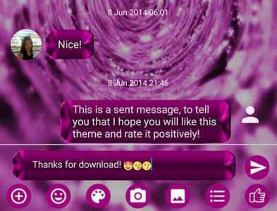 اسکرین شات برنامه SMS Messages Shading Pink 5