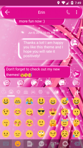اسکرین شات برنامه SMS Messages Sparkling Pink 4