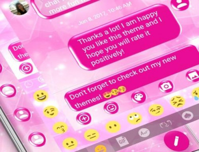 اسکرین شات برنامه SMS Messages Sparkling Pink 2 6