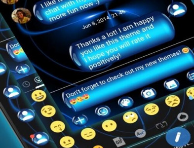 اسکرین شات برنامه SMS Messages SpheresBlue Theme 6