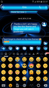 اسکرین شات برنامه SMS Messages SpheresBlue Theme 4