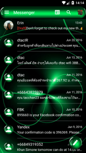 اسکرین شات برنامه SMS Messages Spheres Green 3