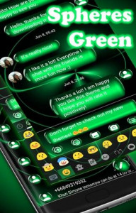 اسکرین شات برنامه SMS Messages Spheres Green 5