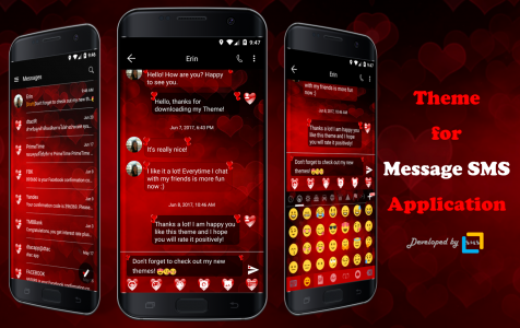 اسکرین شات برنامه SMS Messages Valentine Hearts 1