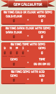 اسکرین شات برنامه 🏰 Gem Calculator for Clash of Clans 1