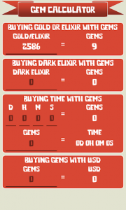 اسکرین شات برنامه 🏰 Gem Calculator for Clash of Clans 2