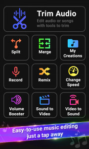 اسکرین شات برنامه Edit Music - Audio Trim, merge 1