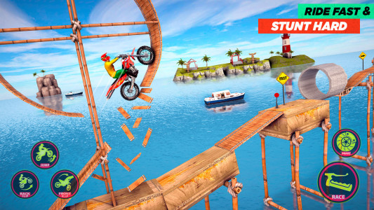 اسکرین شات بازی Bike Stunt 3d Motorcycle Games 2