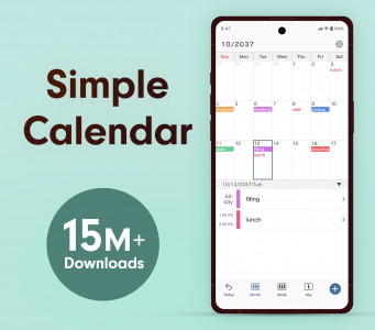 اسکرین شات برنامه Simple Calendar - easy planner 1