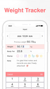 اسکرین شات 1 برنامه SmartDiet Daily Weight Tracker