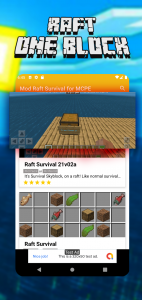 اسکرین شات برنامه Mod Raft Survival for MCPE - O 2