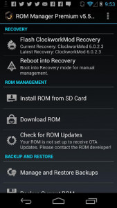 اسکرین شات برنامه ROM Manager 1