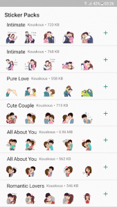 اسکرین شات برنامه Love Story Stickers - WAStickerApps 1