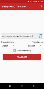 اسکرین شات برنامه StringsXML Translator 1