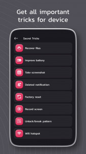 اسکرین شات 5 برنامه Mobile Secret : Tricks & Info