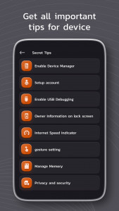 اسکرین شات 4 برنامه Mobile Secret : Tricks & Info