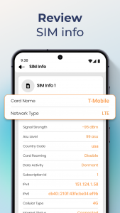 اسکرین شات 4 برنامه Network Wi-Fi Info & SIM Tools