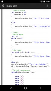 اسکرین شات 4 برنامه C# Programming Compiler