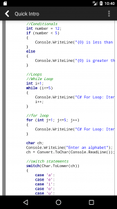 اسکرین شات برنامه C# Programming Compiler 4
