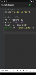 اسکرین شات 1 برنامه Madona: Run Matlab/Octave code