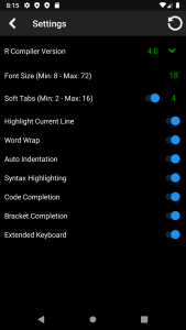 اسکرین شات 4 برنامه R Programming Compiler