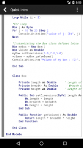 اسکرین شات برنامه Visual Basic (VB.NET) Programming Compiler 4