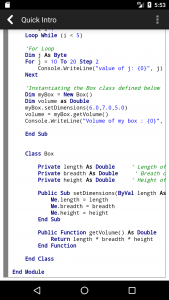 اسکرین شات برنامه VB.NET Programming Compiler 4