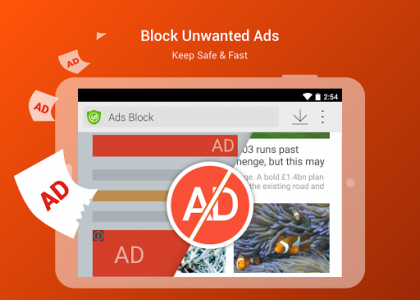 اسکرین شات برنامه CM Browser - Ad Blocker , Fast Download , Privacy 1