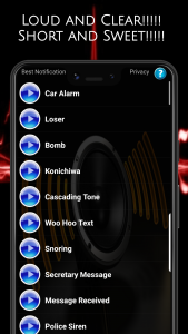 اسکرین شات 1 برنامه Notification Ringtones