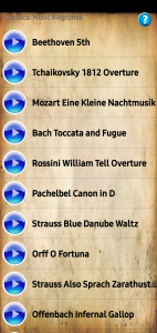 اسکرین شات برنامه Classical Music Ringtones 1