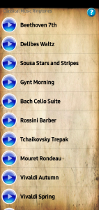 اسکرین شات برنامه Classical Music Ringtones 8