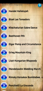 اسکرین شات برنامه Classical Music Ringtones 5