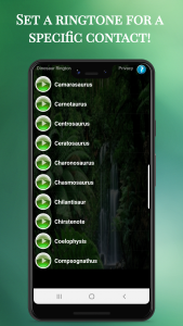 اسکرین شات 4 برنامه Dinosaur Ringtones