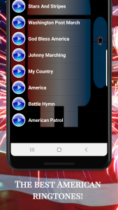 اسکرین شات برنامه American Ringtones 1