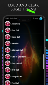 اسکرین شات 1 برنامه LOUD Bugle Ringtones
